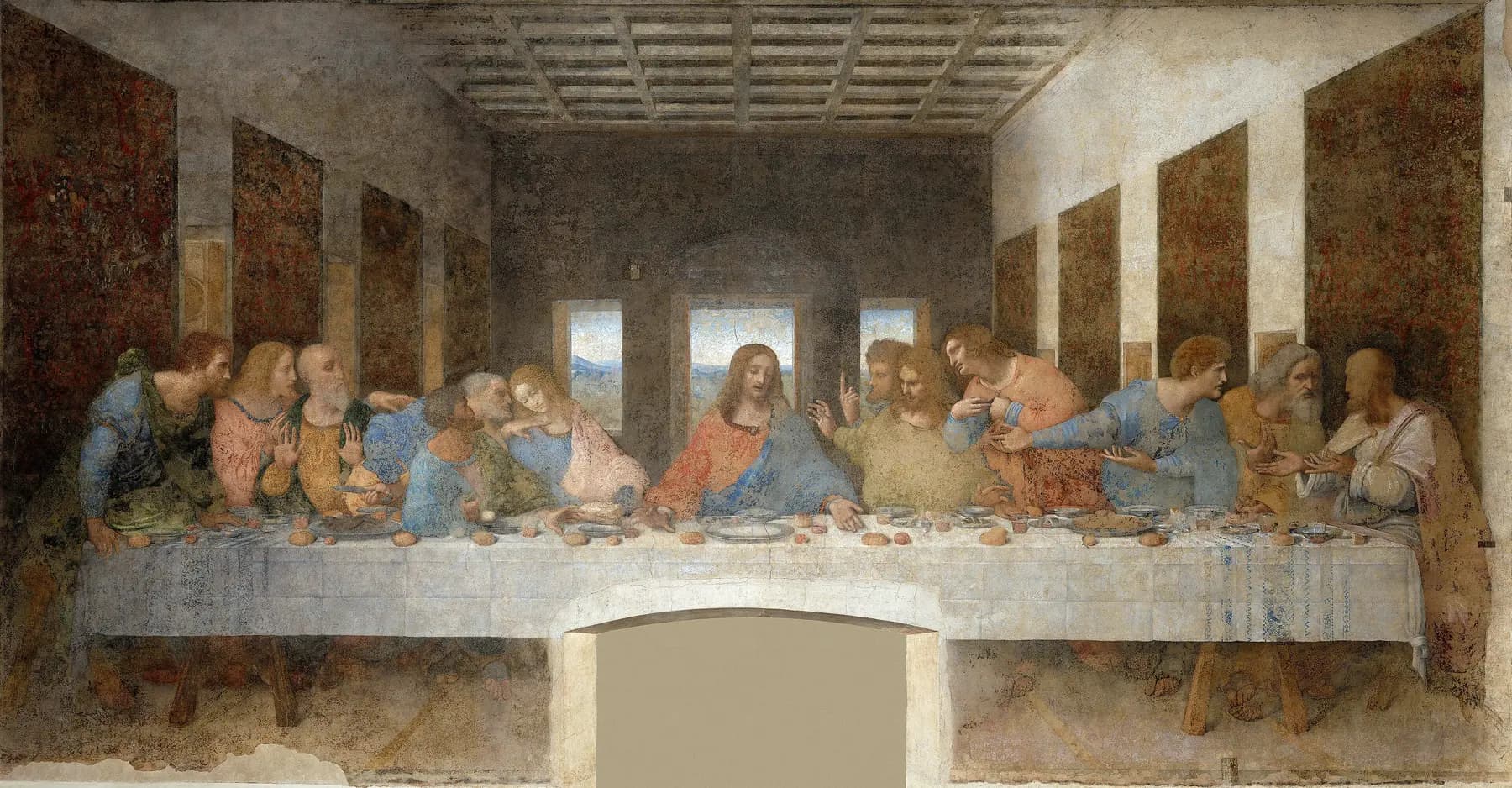 The Last Supper, Leonardo da Vinci, 1495 to 1498