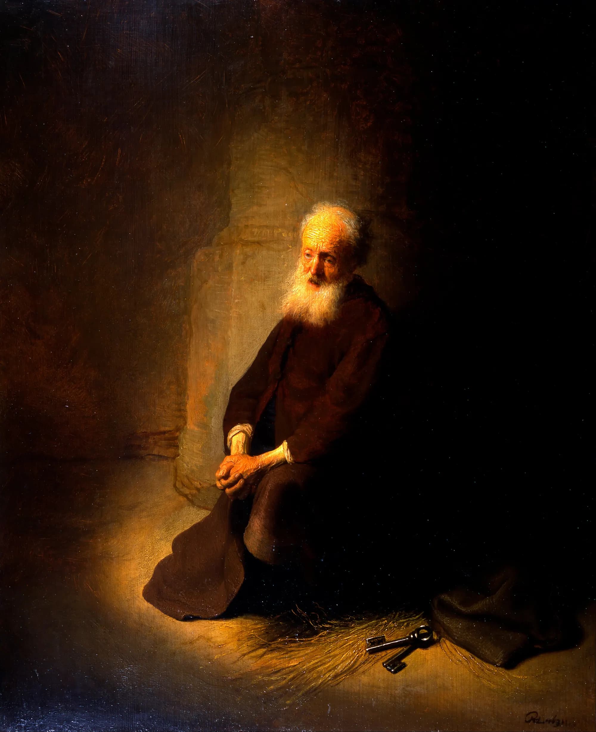 St. Peter in Prison (The Apostle Peter Kneeling), Rembrandt, 1631