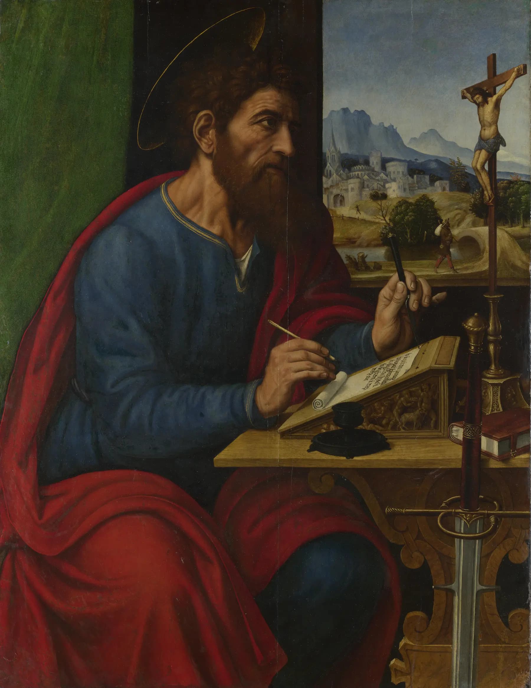 Saint Paul Writing, Pier Francesco Sacchi, the 1520s, National Gallery, London