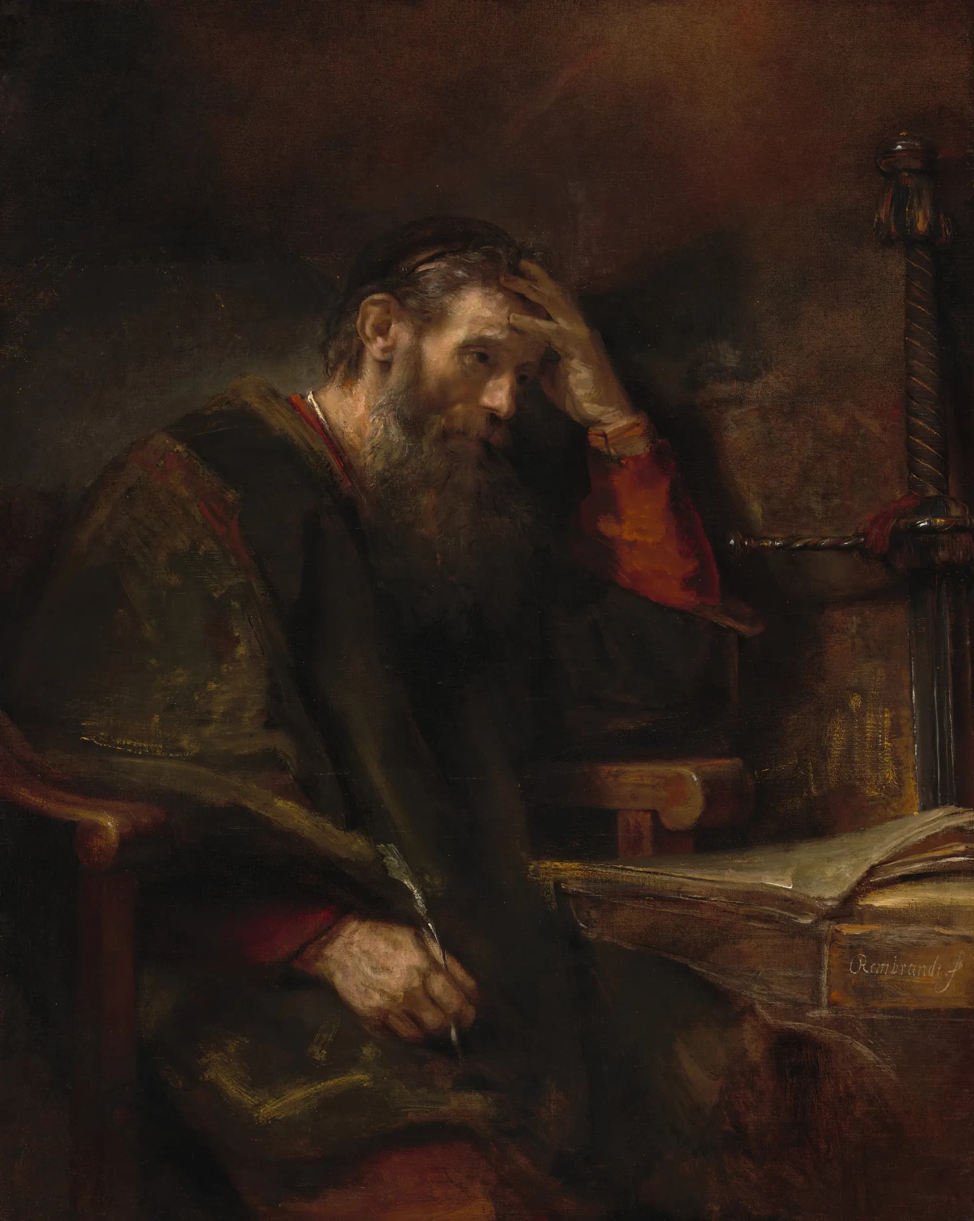 The Apostle Paul, Rembrandt van Rijn (and Workshop?), about 1657, National Gallery of Art