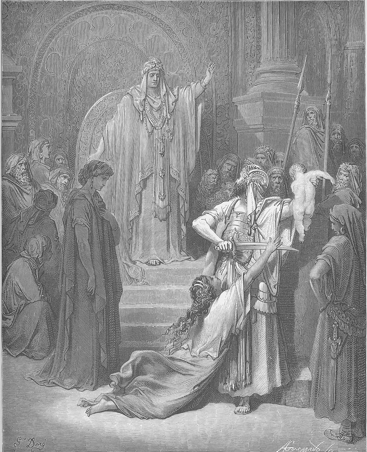 The judgment of Solomon — Gustave Doré