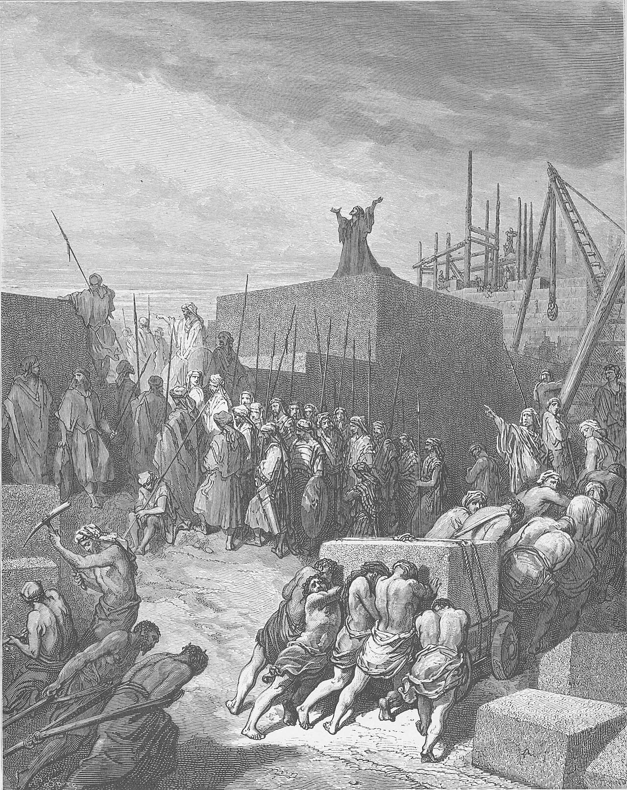 The Rebuilding of the Temple Is Begun, Gustave Doré, 1866