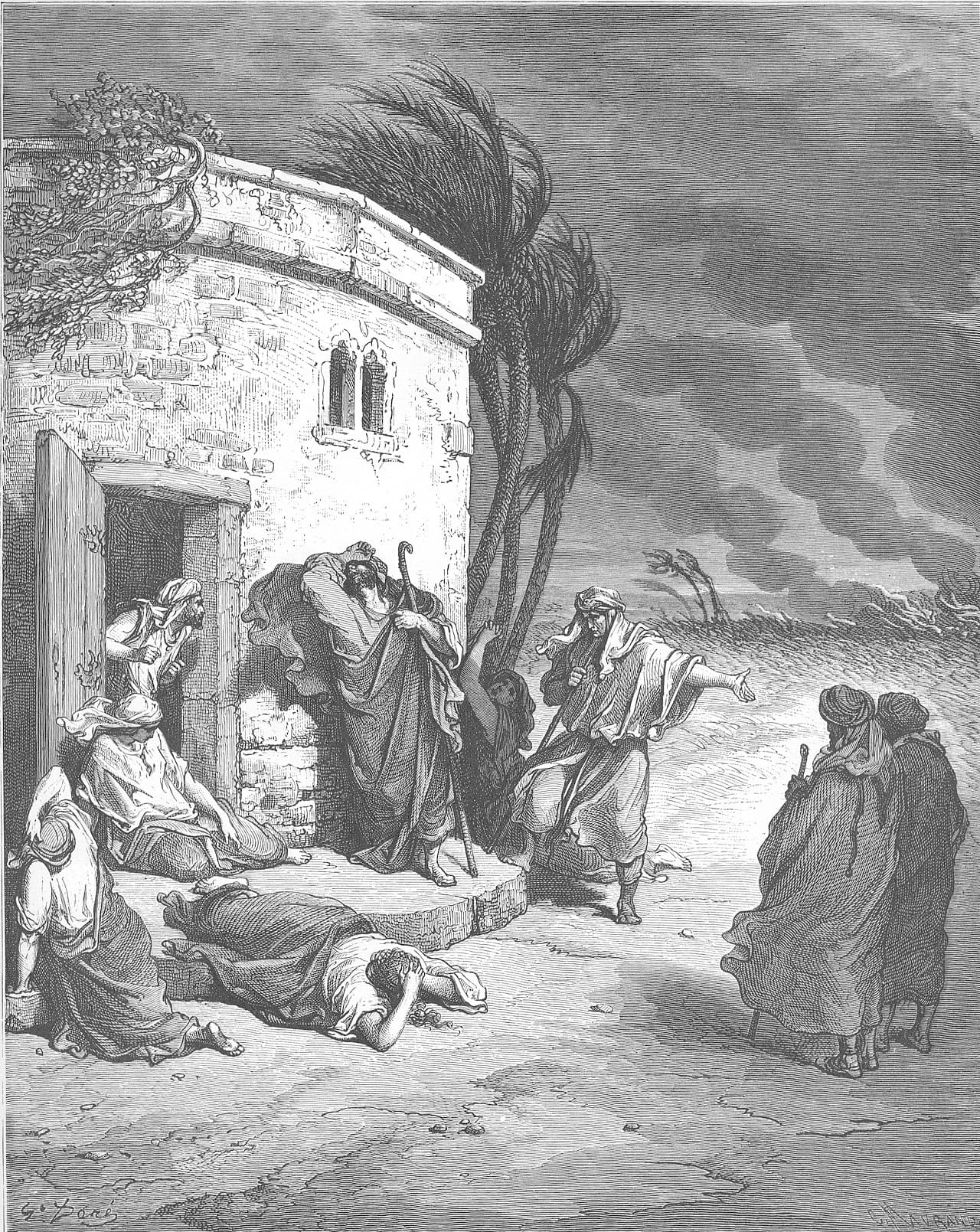 Job Hears of His Misfortunes, Gustave Doré, 1866
