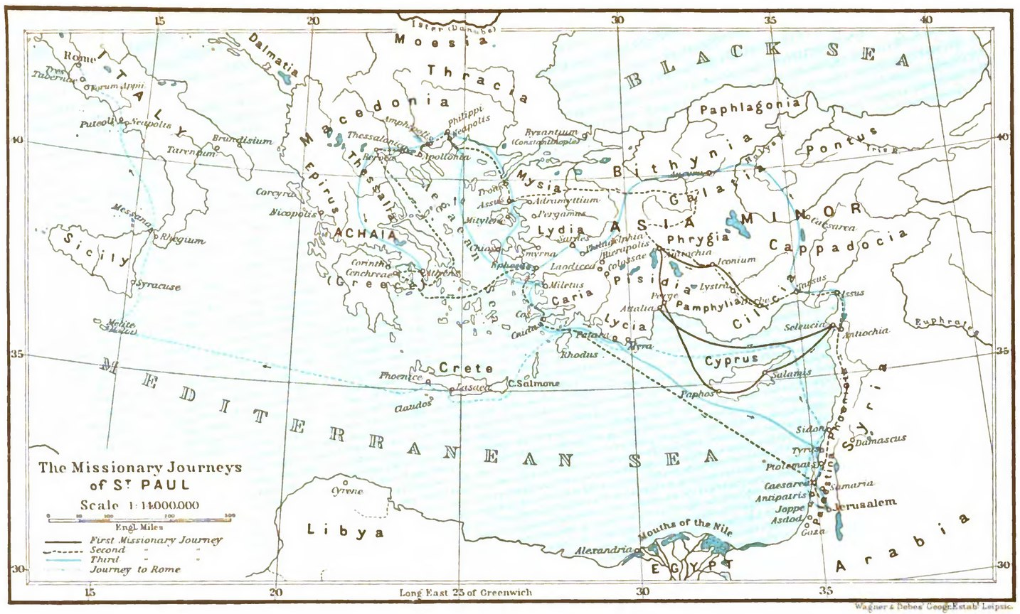 The missionary journeys of St. Paul