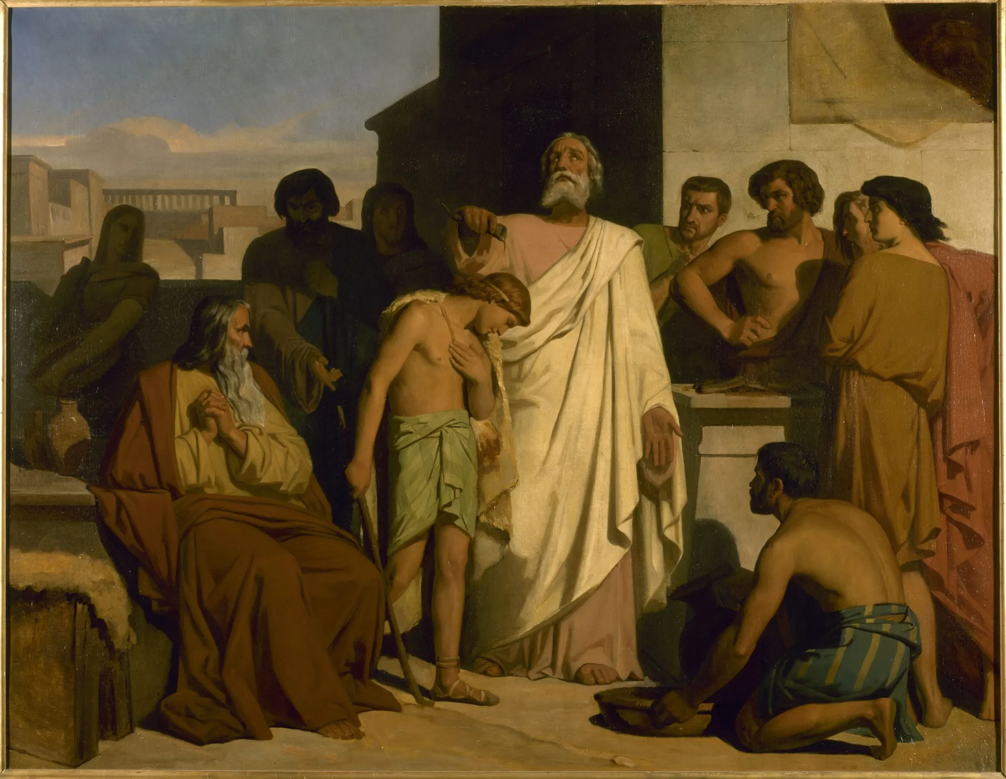 Anointing of David by Samuel, Félix-Joseph Barrias, 1842, Musée des Beaux-Arts de la ville de Paris. Public domain.