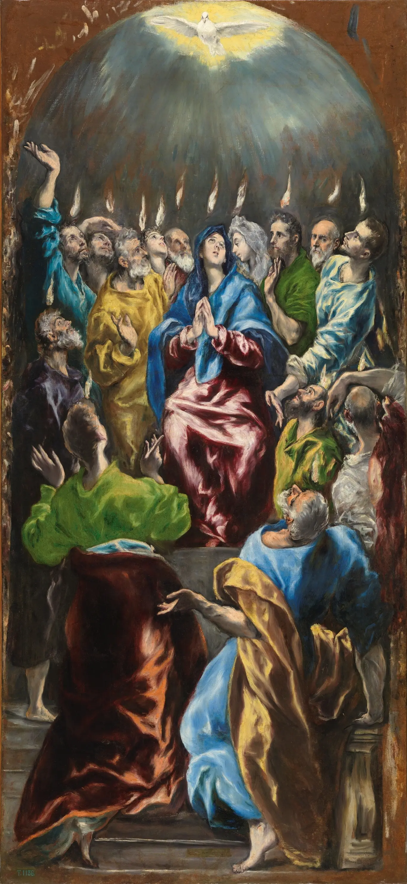 The Pentecost, El Greco, about 1600, Museo del Prado. Public domain.