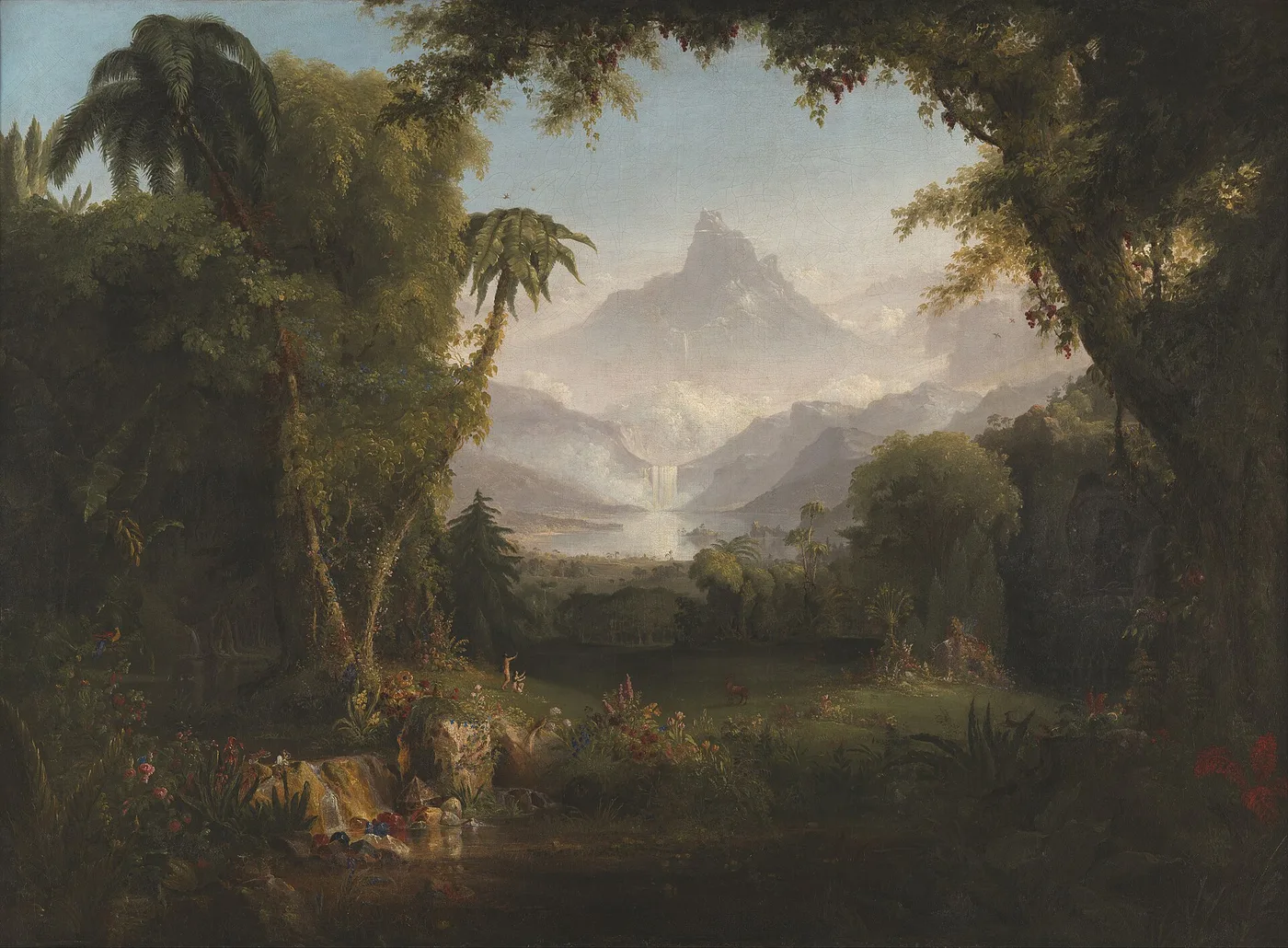 The Garden of Eden, Thomas Cole, 1828, Amon Carter Museum of American Art. Public domain.