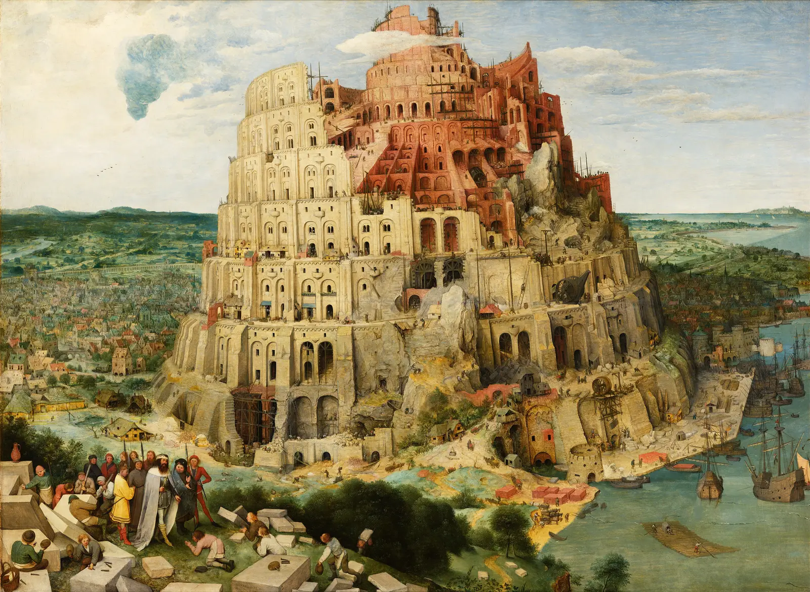 The Tower of Babel, Pieter Brueghel the Elder, 1563. Public domain.