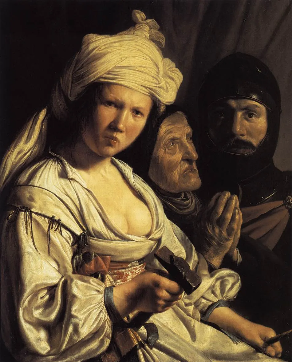 Jael, Deborah and Barak, Salomon de Bray, 1635. Public domain.