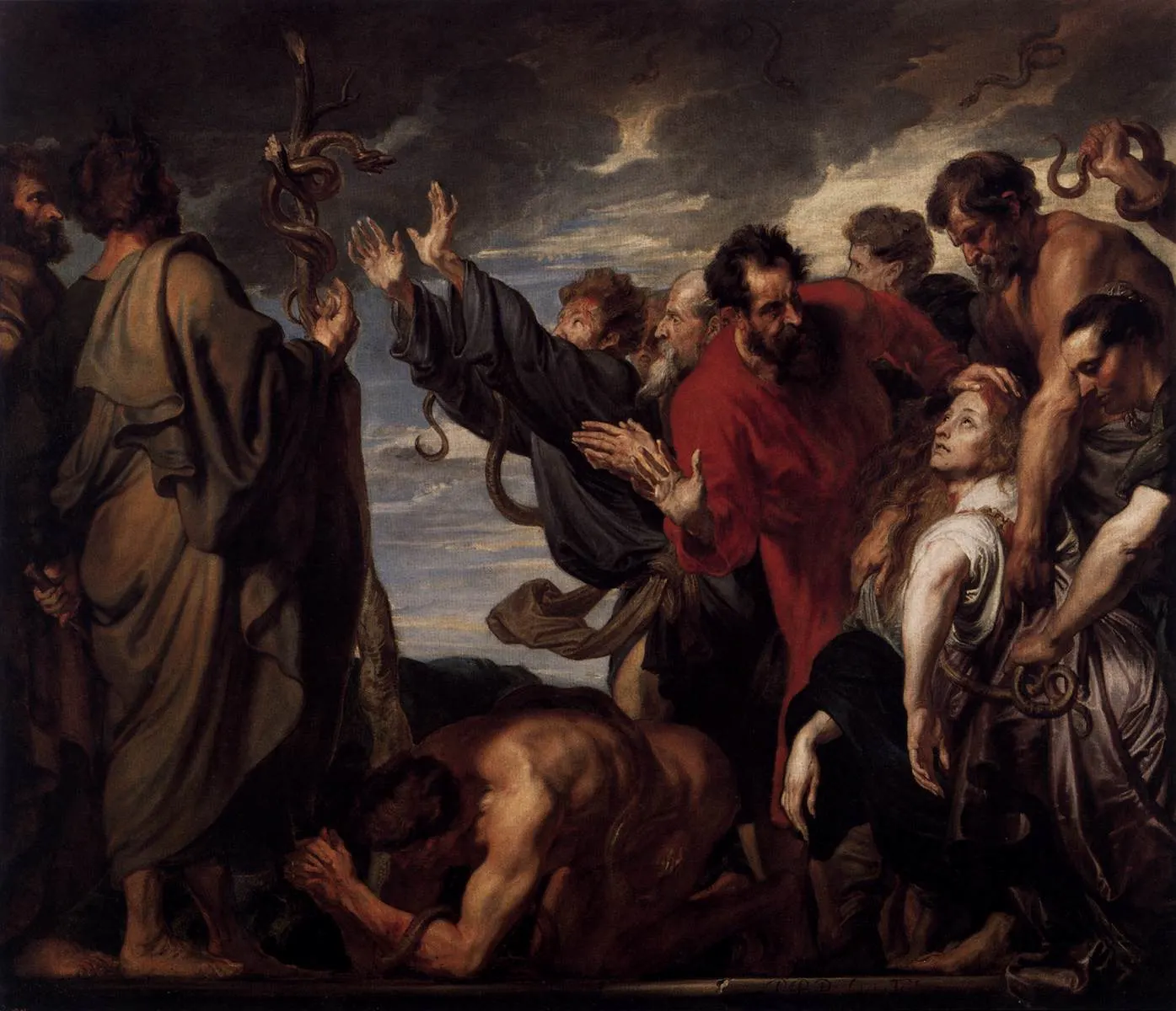 The Brazen Serpent, Anthony van Dyck, 1618 to 1620. Public domain.