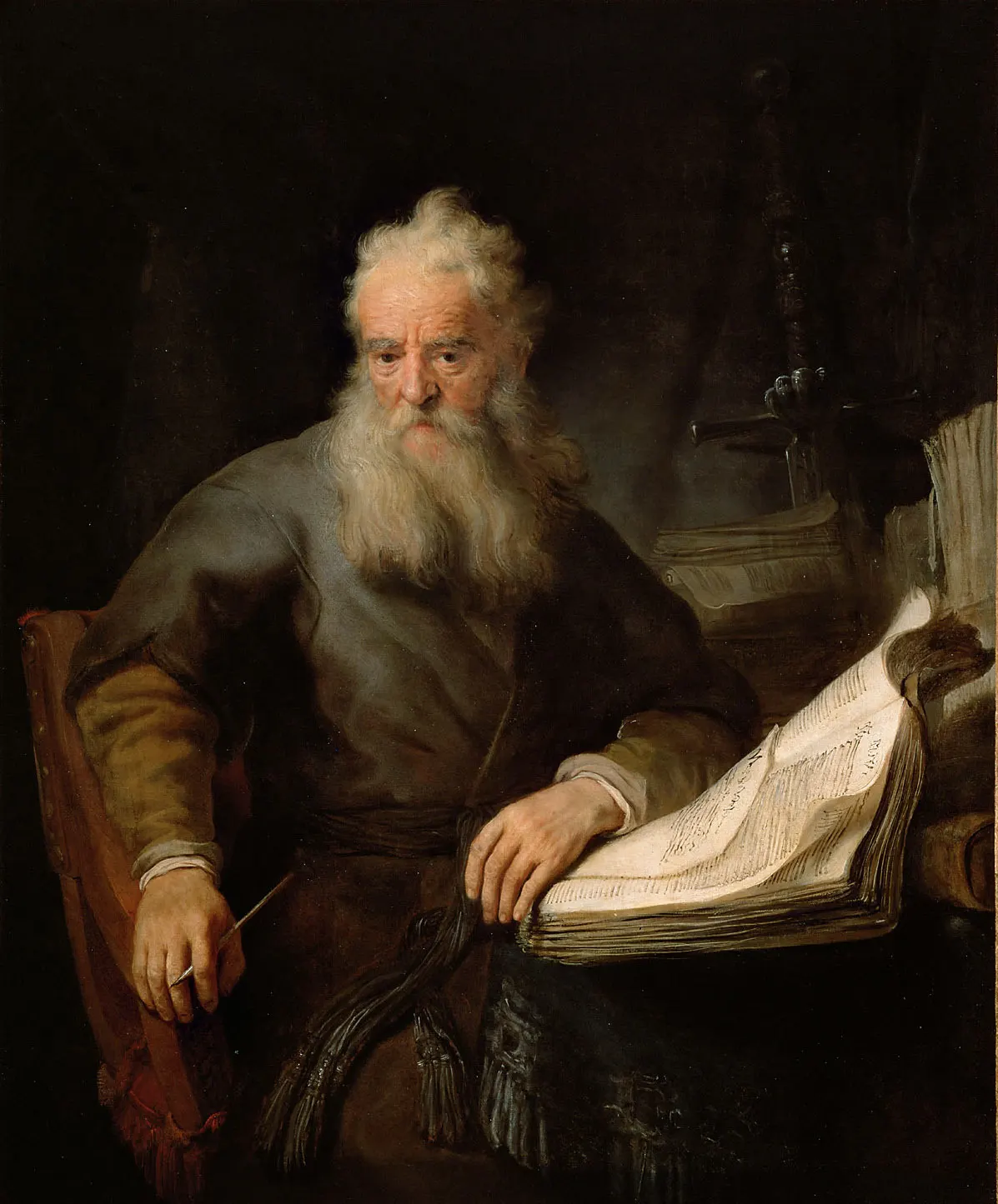 Apostle Paul, Rembrandt, probably 1633, Kunsthistorisches Museum. Public domain.