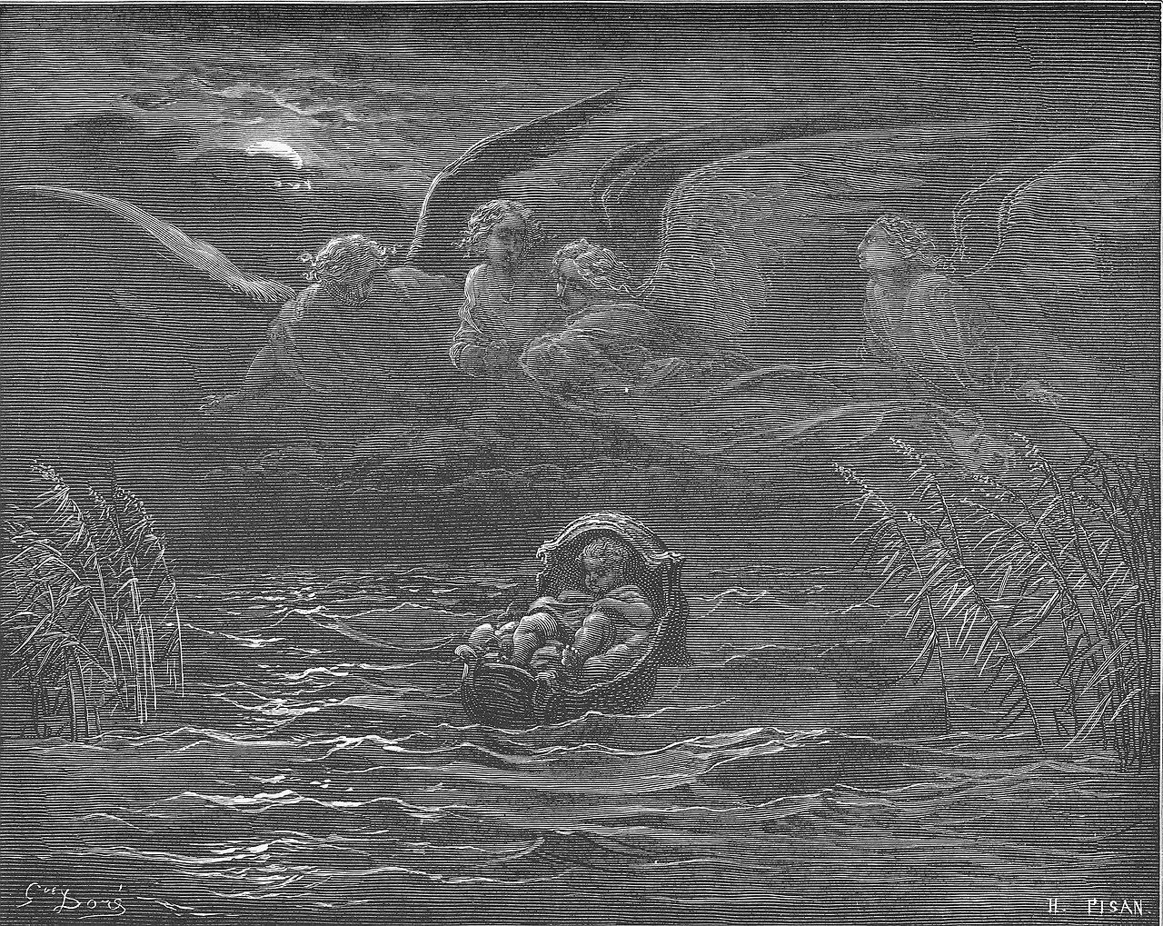 The Child Moses on the Nile — Gustave Doré