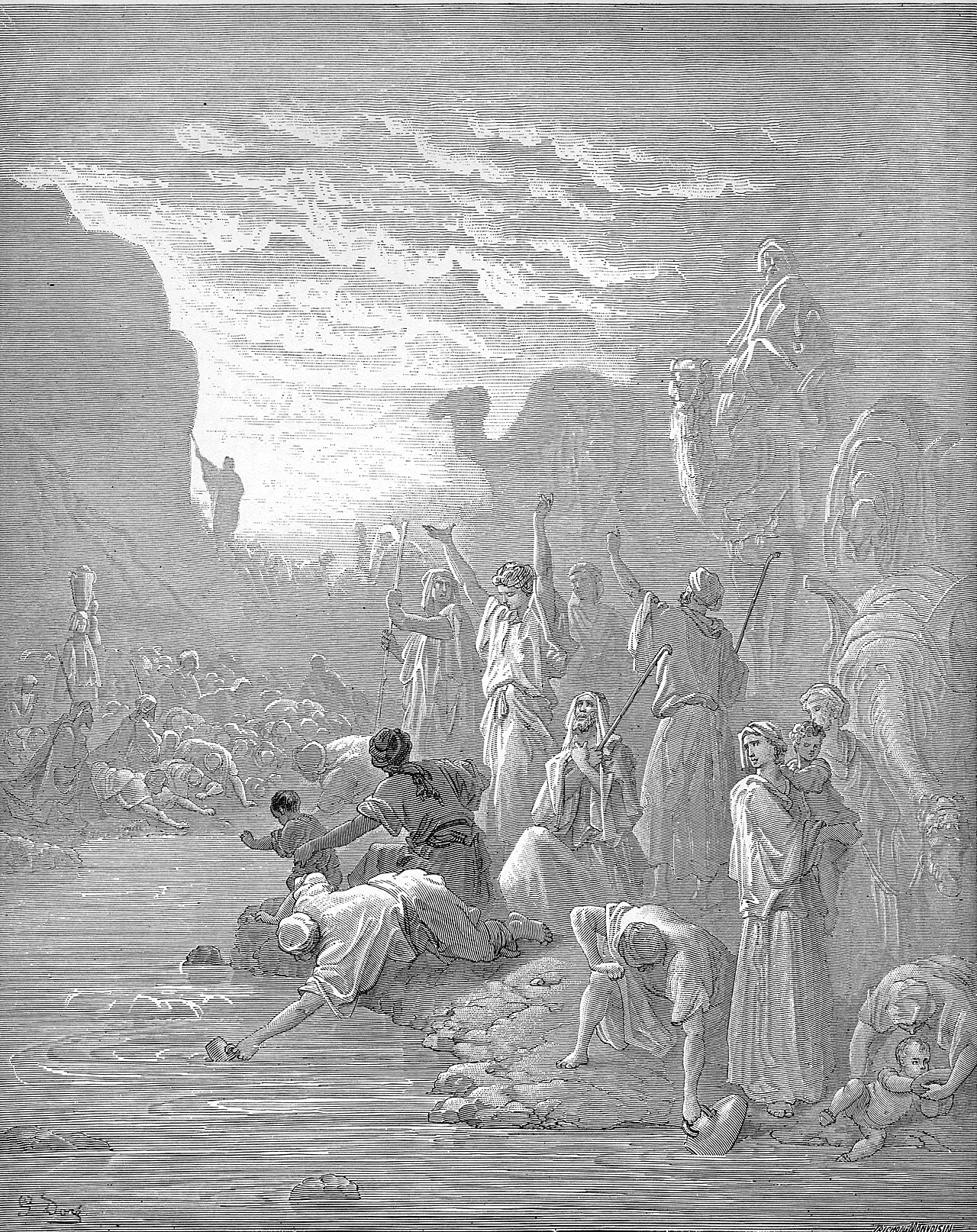 Moses Strikes the Rock at Horeb