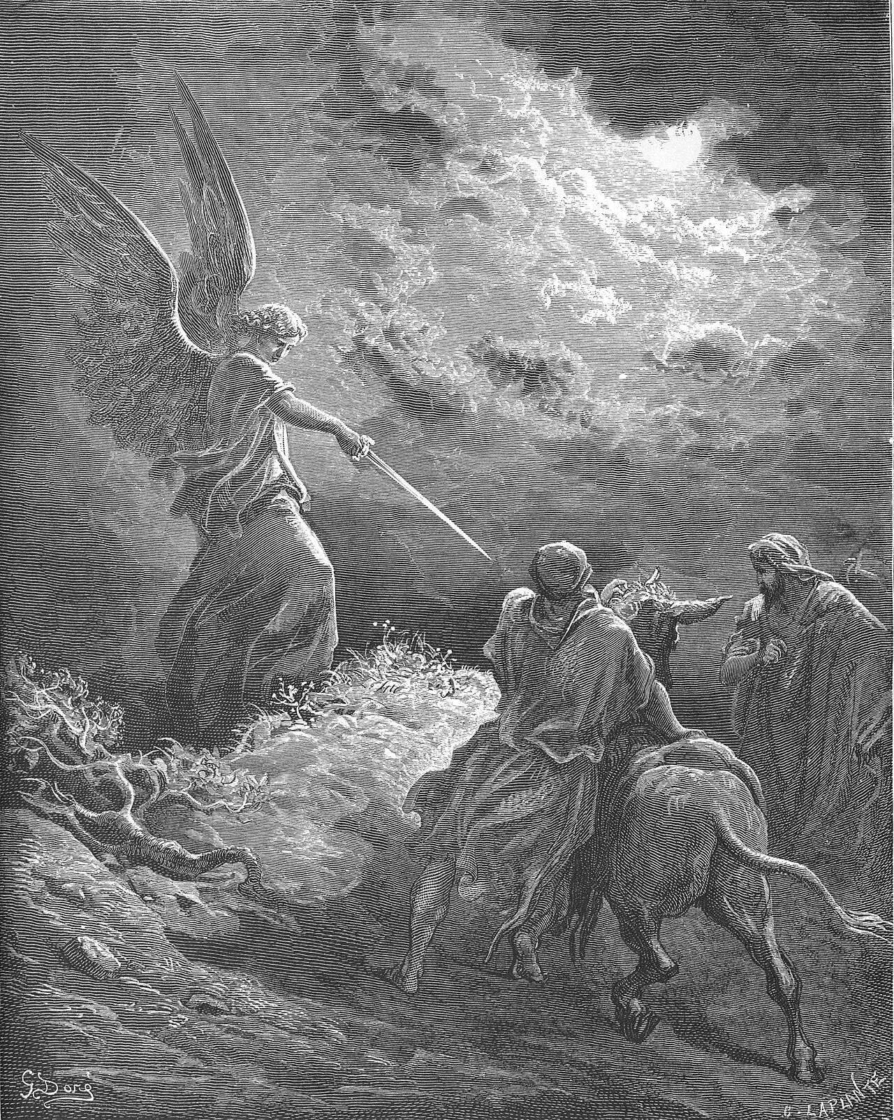 An Angel Appears to Balaam — Gustave Doré