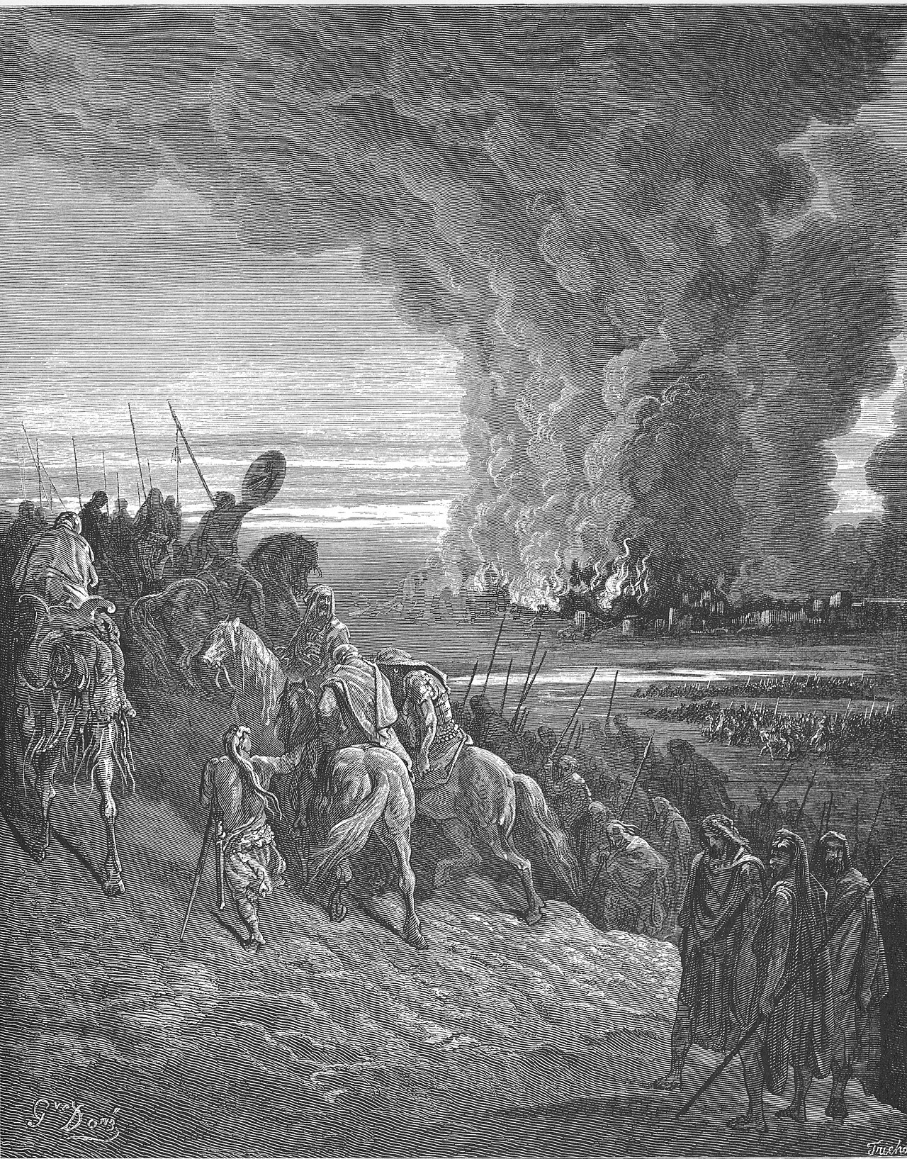 Joshua Burns the Town of Ai