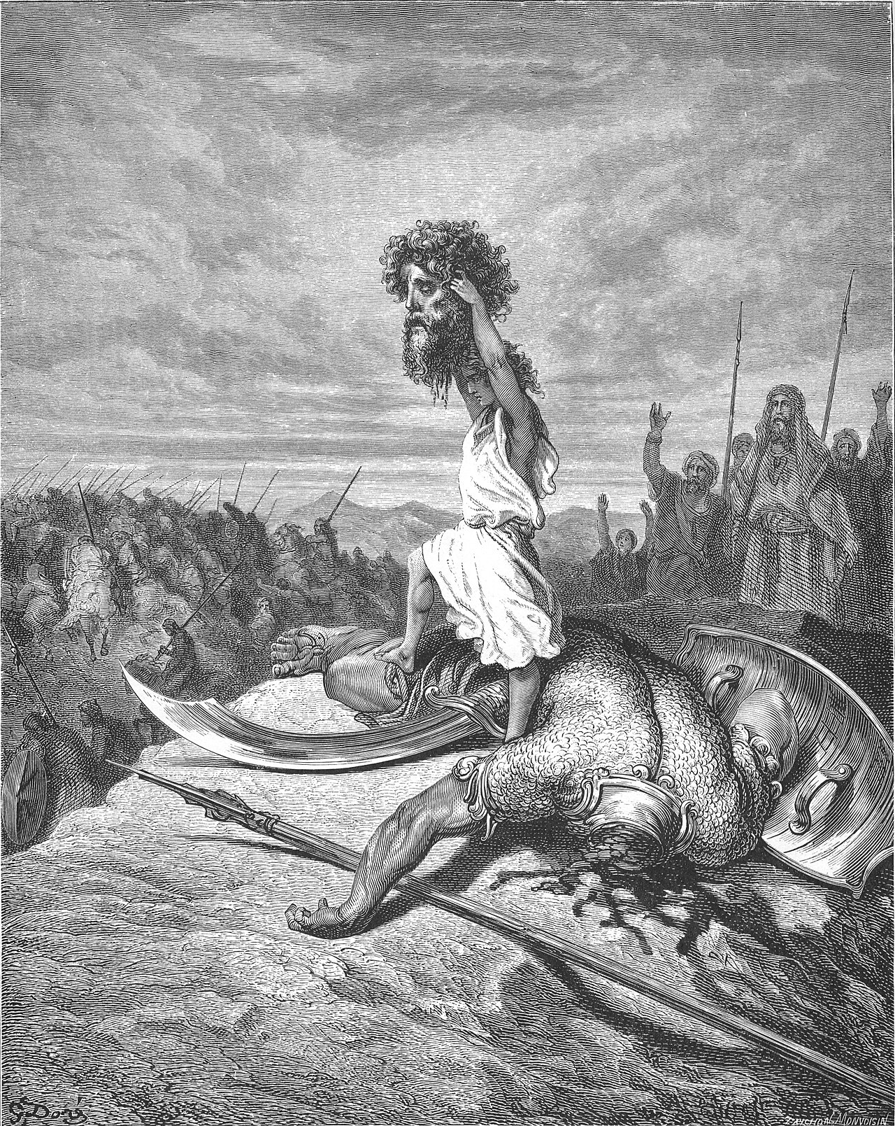 David Slays Goliath — Gustave Doré