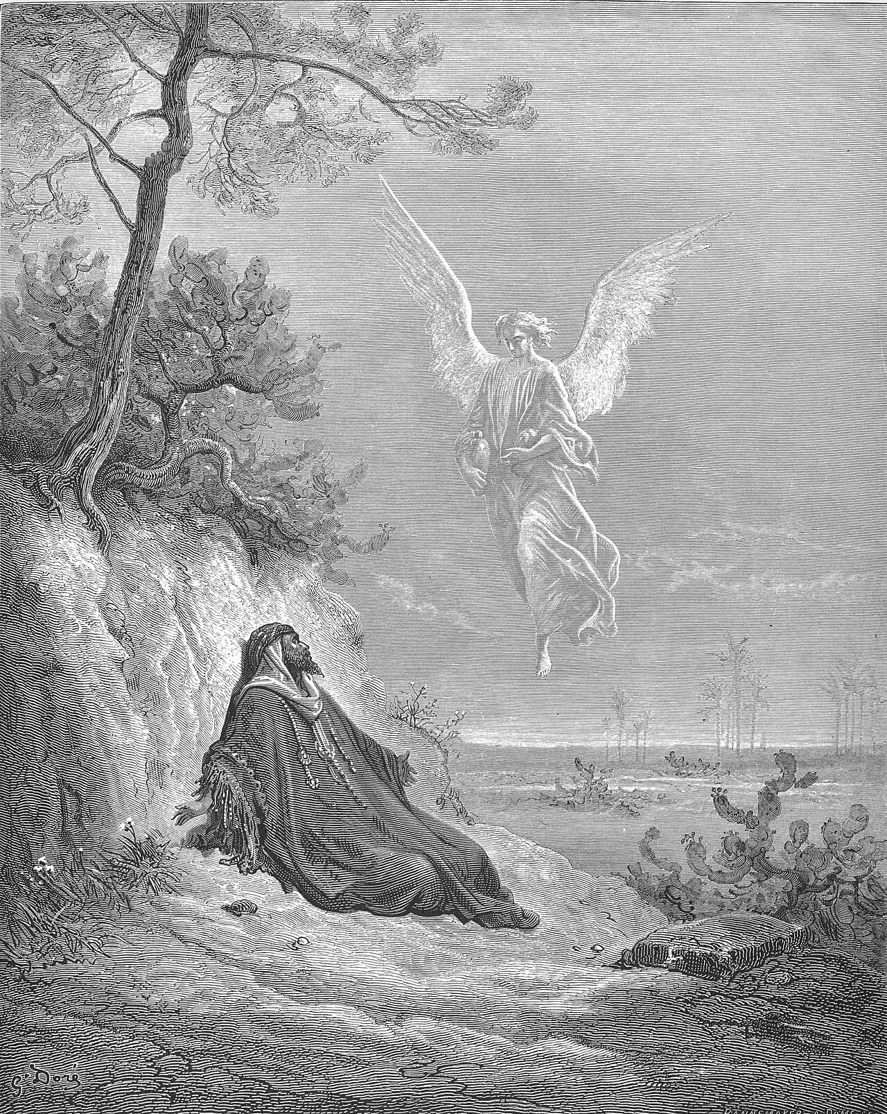 Elijah Is Nourished by an Angel — Gustave Doré