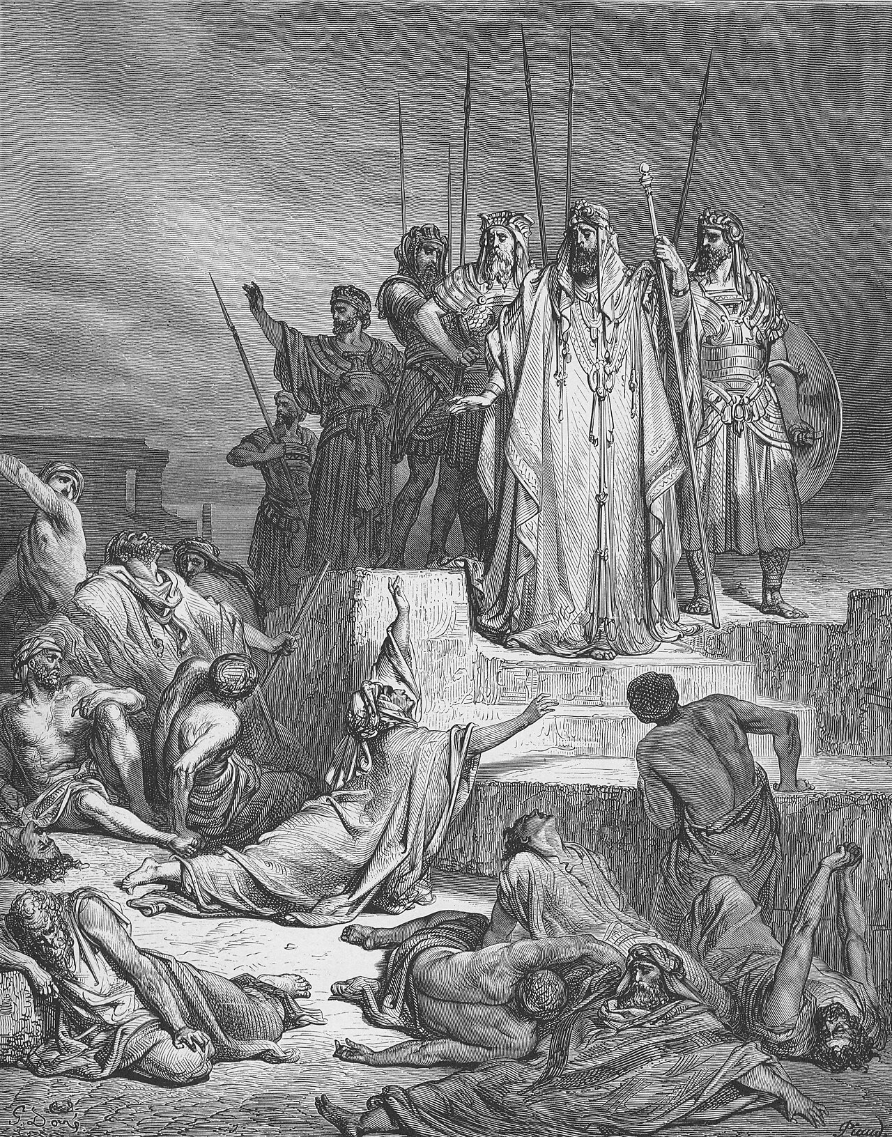 A Famine in Samaria — Gustave Doré, Doré's English Bible (1866), public domain