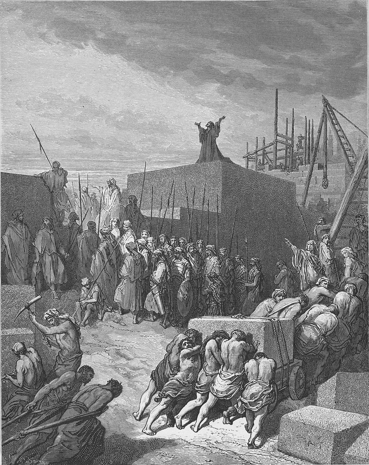 The Rebuilding of the Temple Is Begun — Gustave Doré