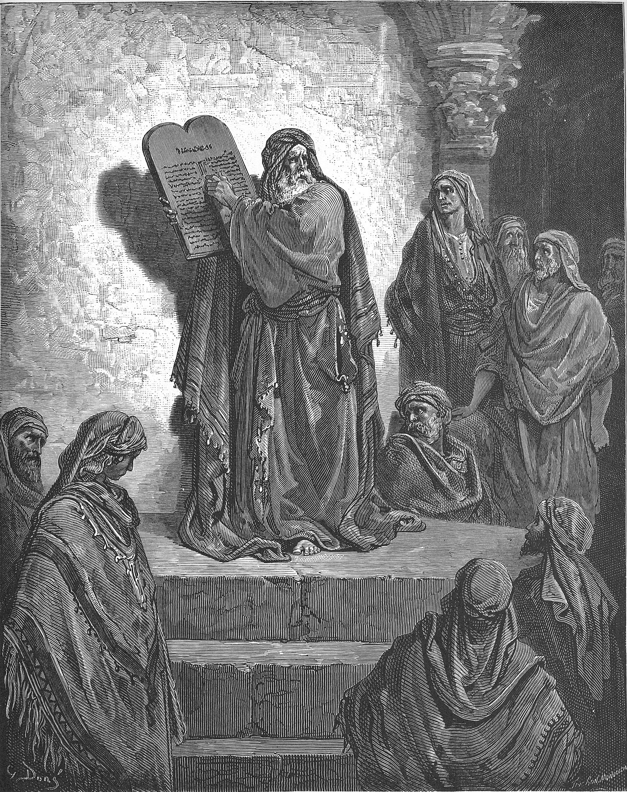 Ezra Reads the Law to the People — Gustave Doré