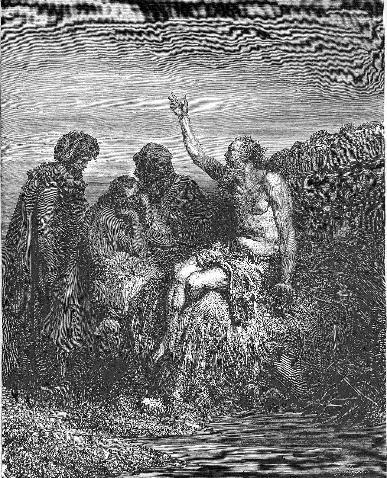 Job Speaks with His Friends — Gustave Doré