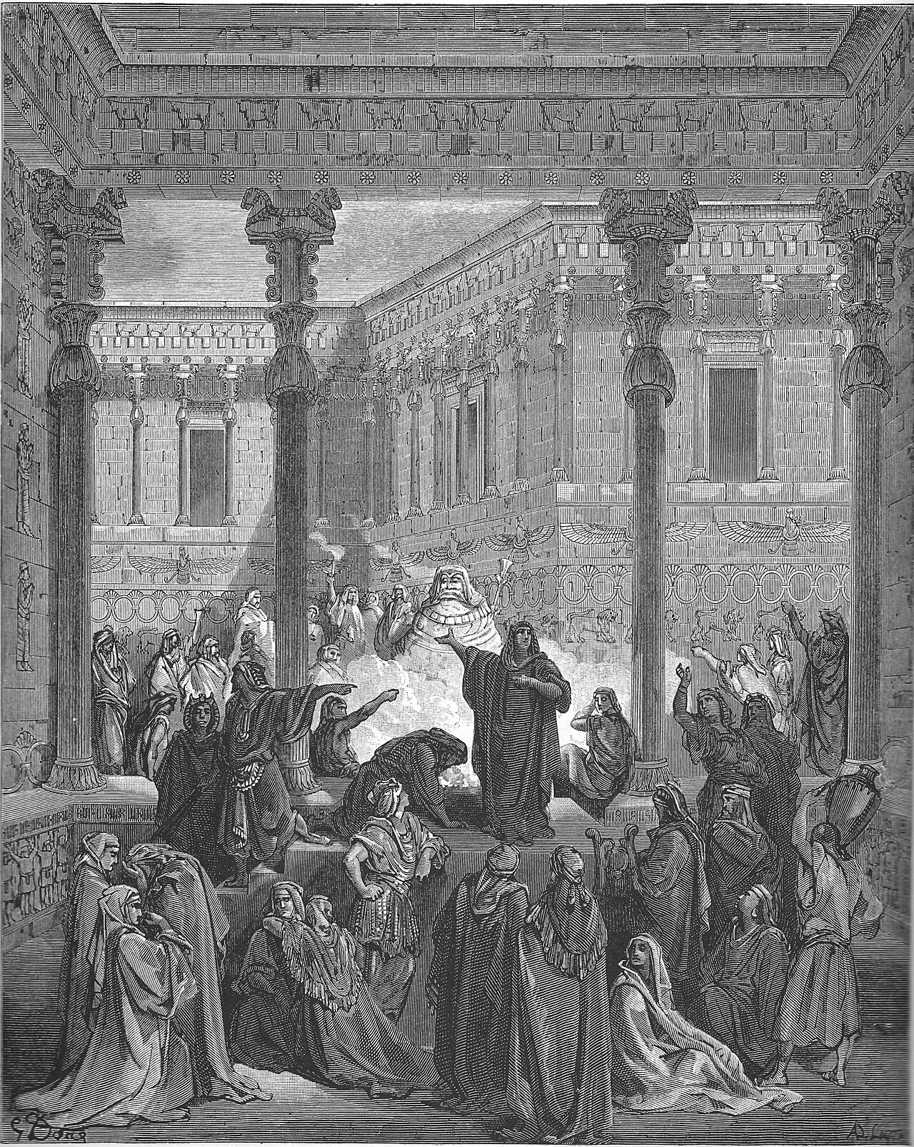 Daniel Confounds the Priests of Bel: Gustave Doré