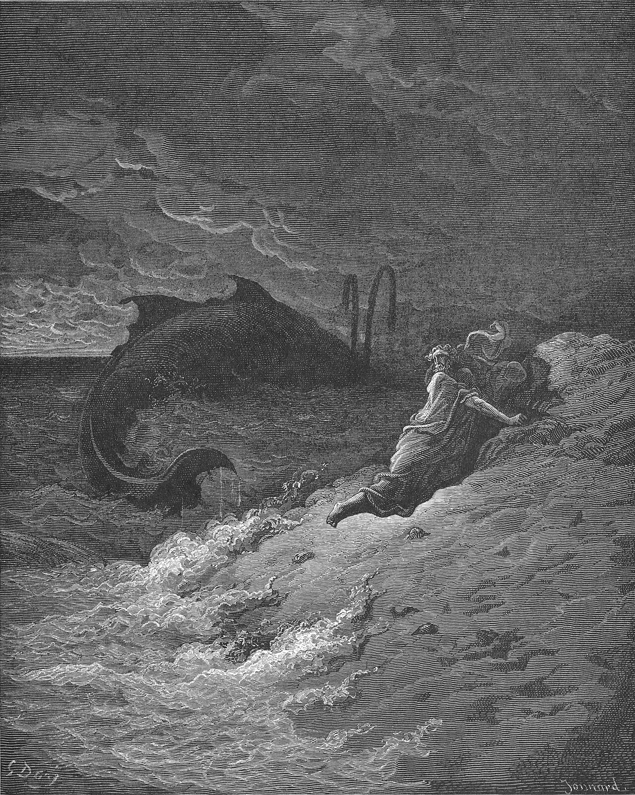 Jonah Is Spewed Forth by the Whale — Gustave Doré