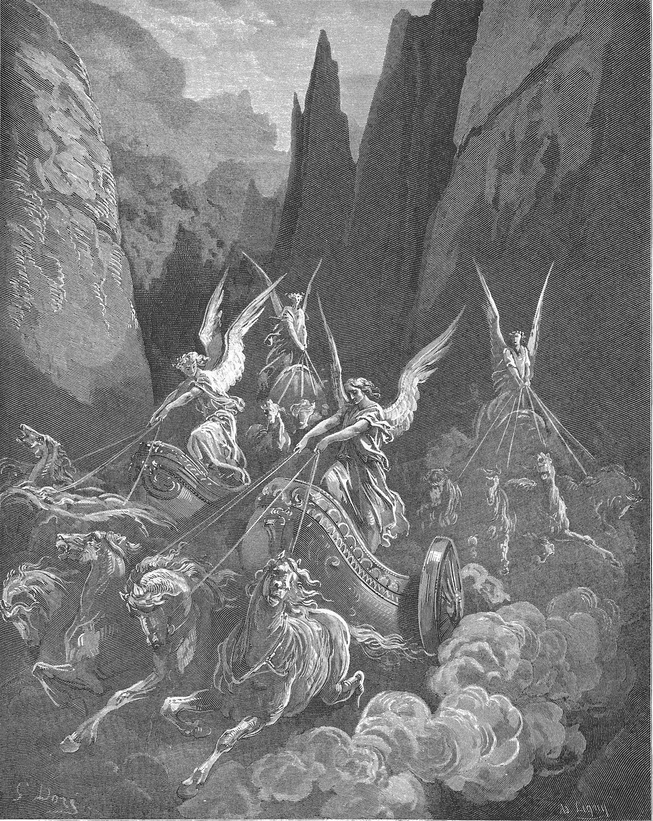 Zechariah's Vision of Four Chariots — Gustave Doré
