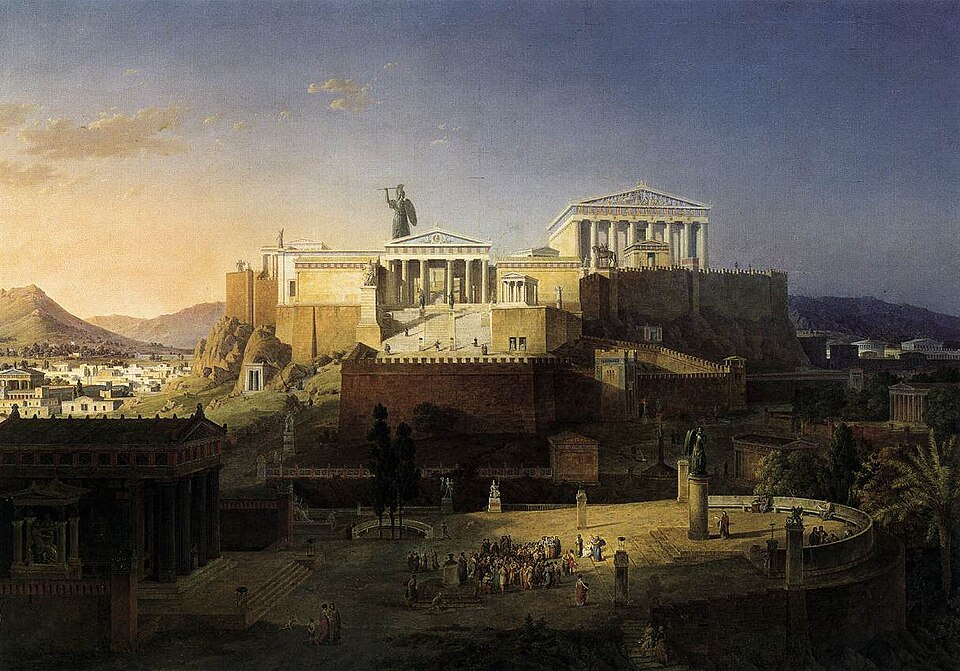 Ideal View of the Acropolis and the Areopagus in Athens — Leo von Klenze