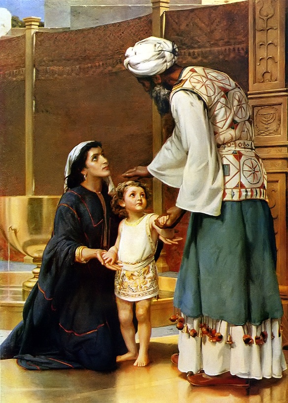 Frank W. W. Topham, Samuel Dedicated by Hannah at the Temple (19th c.)