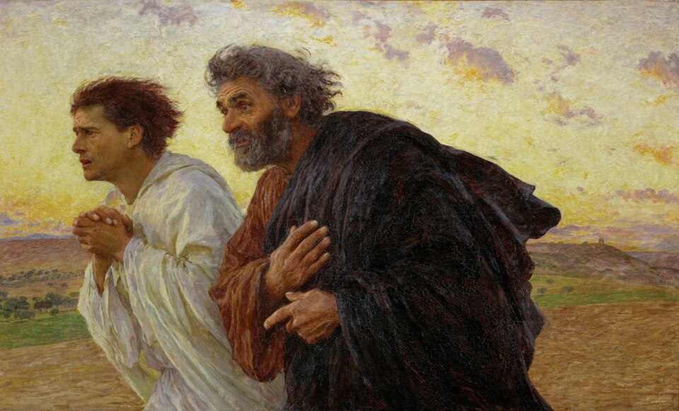 The Disciples Peter and John Running to the Sepulchre, Eugène Burnand