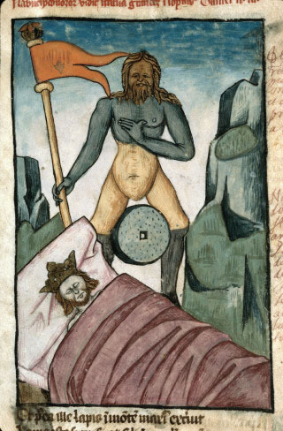 Nebuchadnezzar's Dream of the Composite Statue (Ars moriendi manuscript) — Unknown illuminator