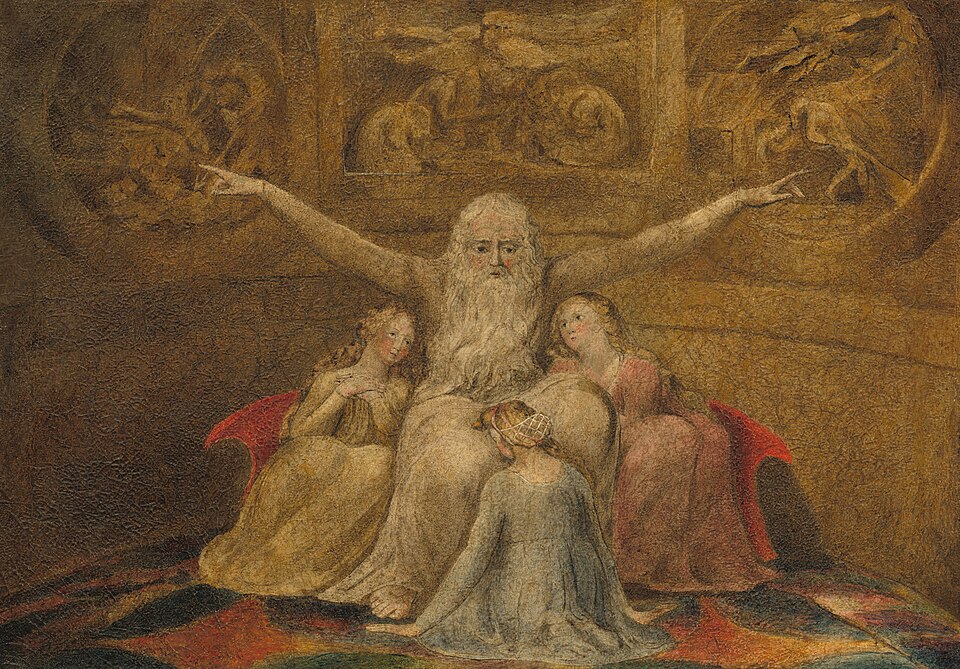 Job and His Daughters, William Blake