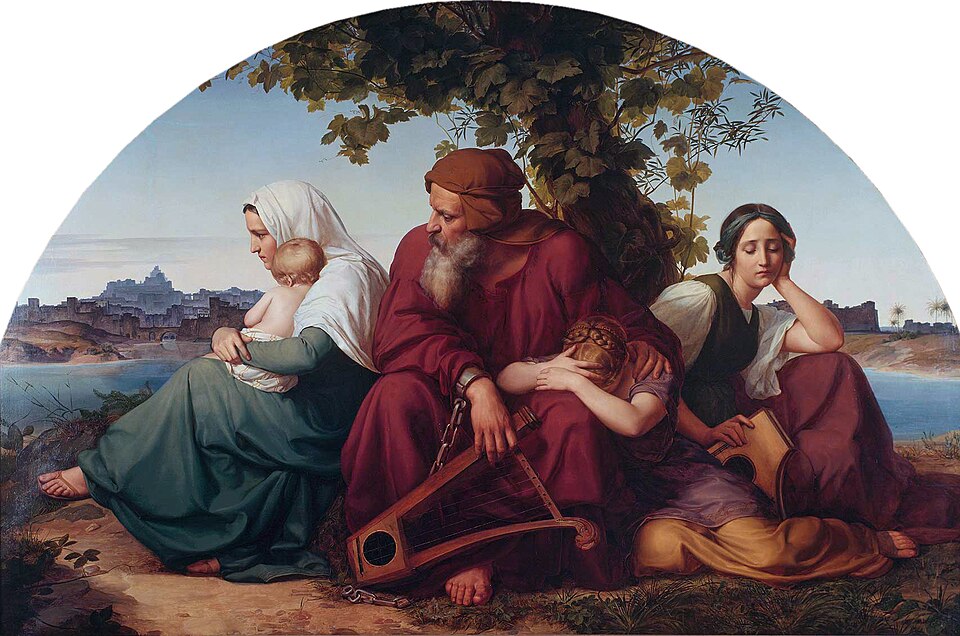 Eduard Bendemann, The Mourning Jews in Exile (By the Waters of Babylon) (c. 1832)