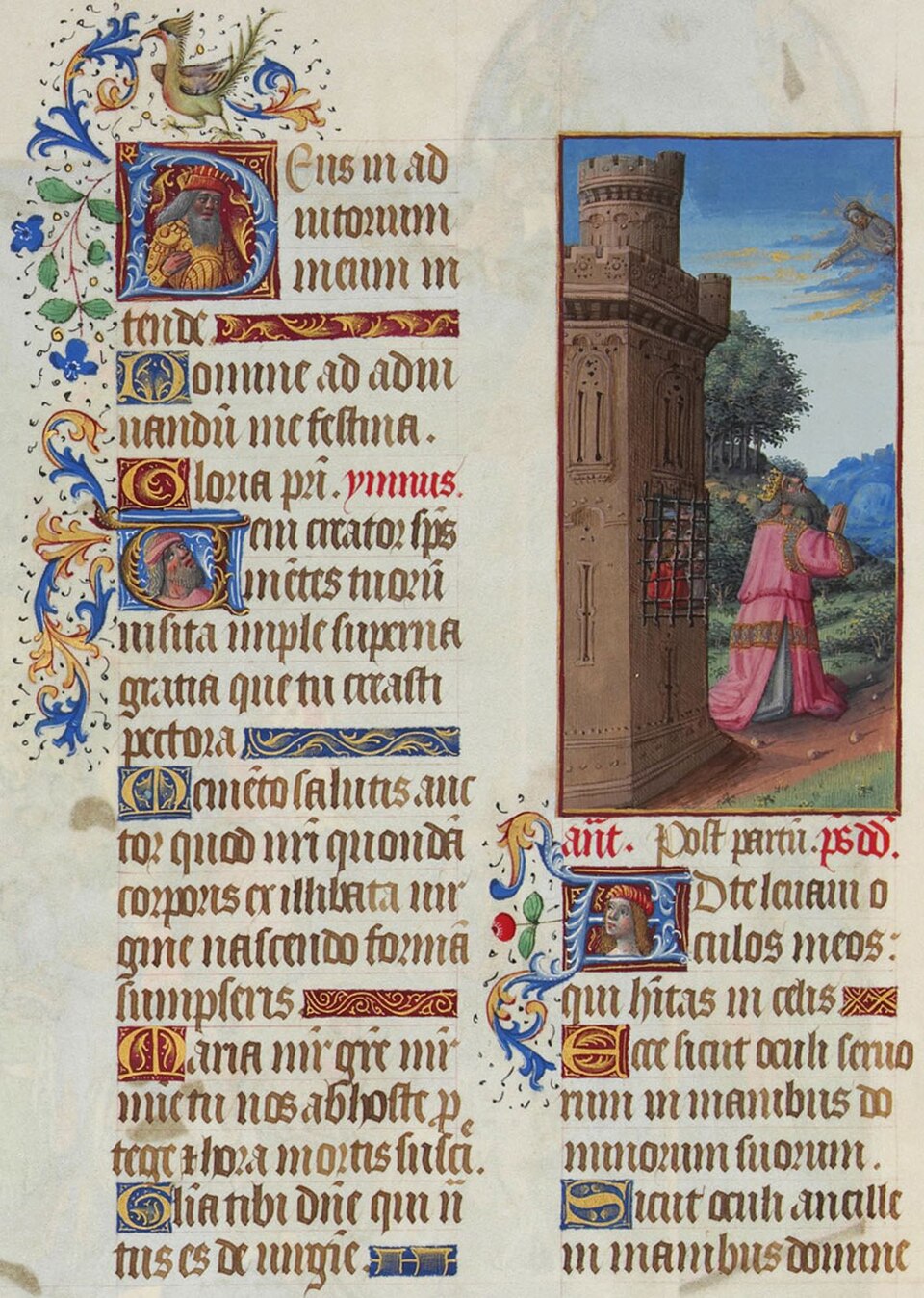 Très Riches Heures du duc de Berry, Prayer of David — Jean Colombe
