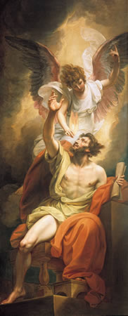 Isaiah's Lips Anointed with Fire — Benjamin West