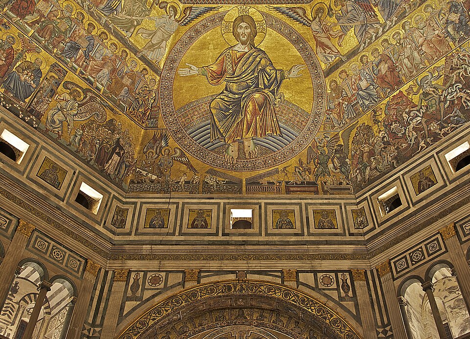 Christ in Majesty, Florence Baptistry ceiling mosaic — Unknown (Byzantine-style mosaicists)