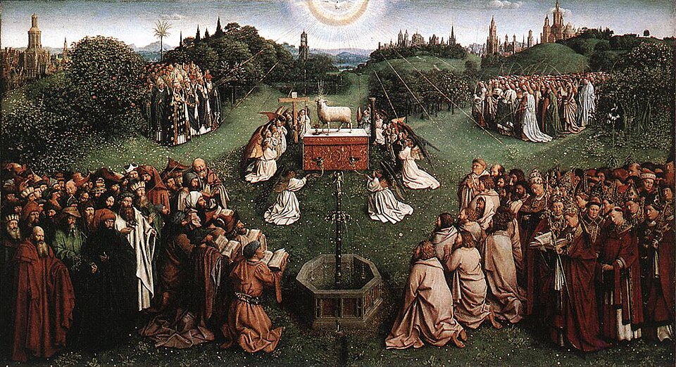 The Ghent Altarpiece — Adoration of the Mystic Lamb — Jan van Eyck
