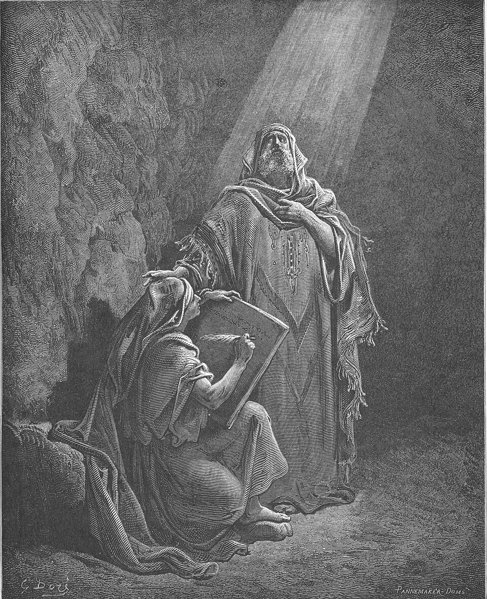 Baruch Writes Jeremiah's Prophecies — Gustave Doré