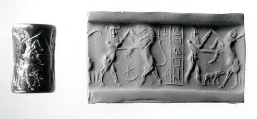 Cylinder seal and modern impression — Unknown (Akkadian)