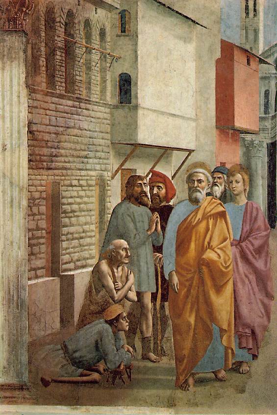 Saint Peter Healing the Sick with His Shadow — Masaccio