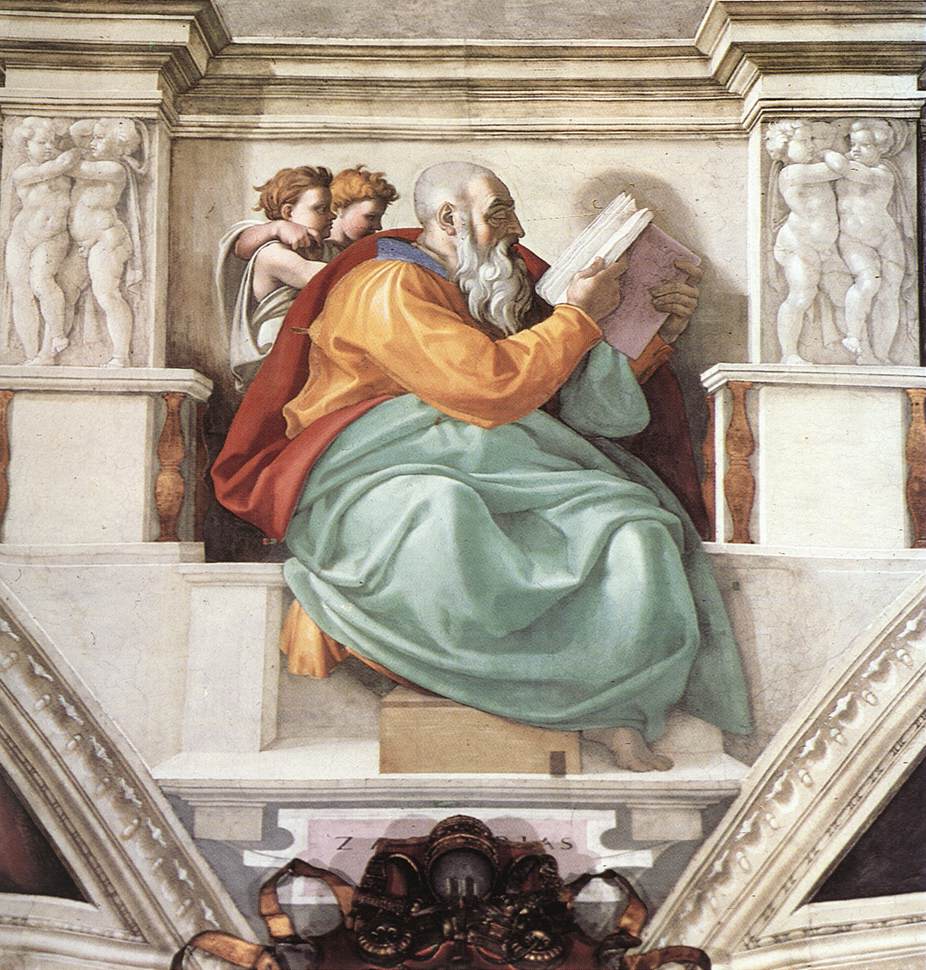 The Prophet Zechariah, Michelangelo