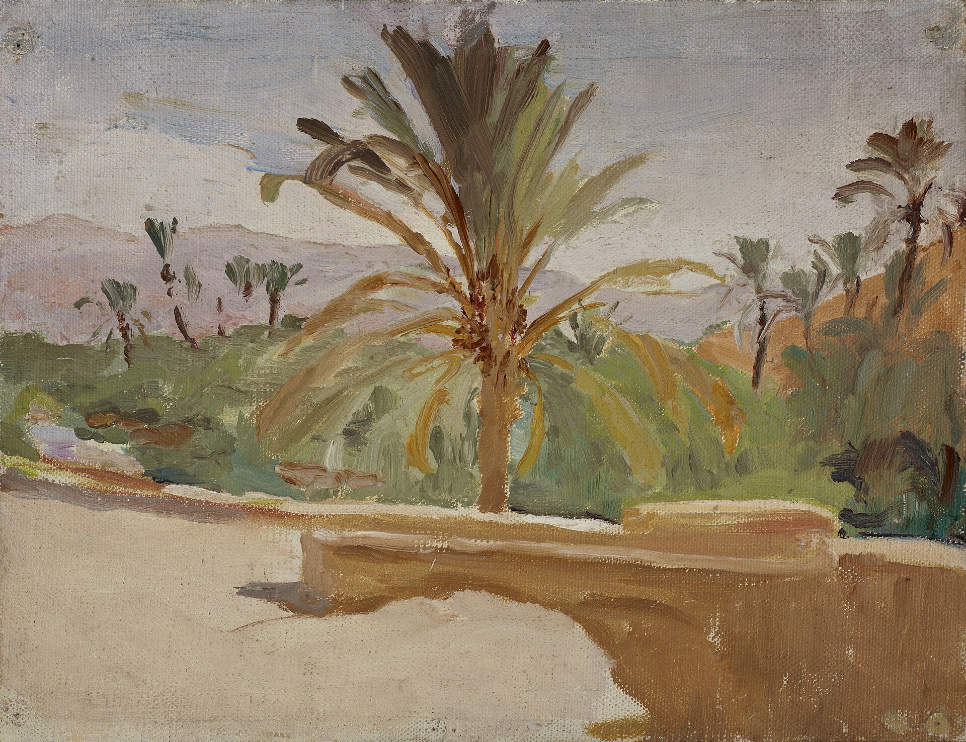 Biskra (Oasis with Palm Trees). Jan Ciągliński, 1909. Wikimedia Commons. Public domain.