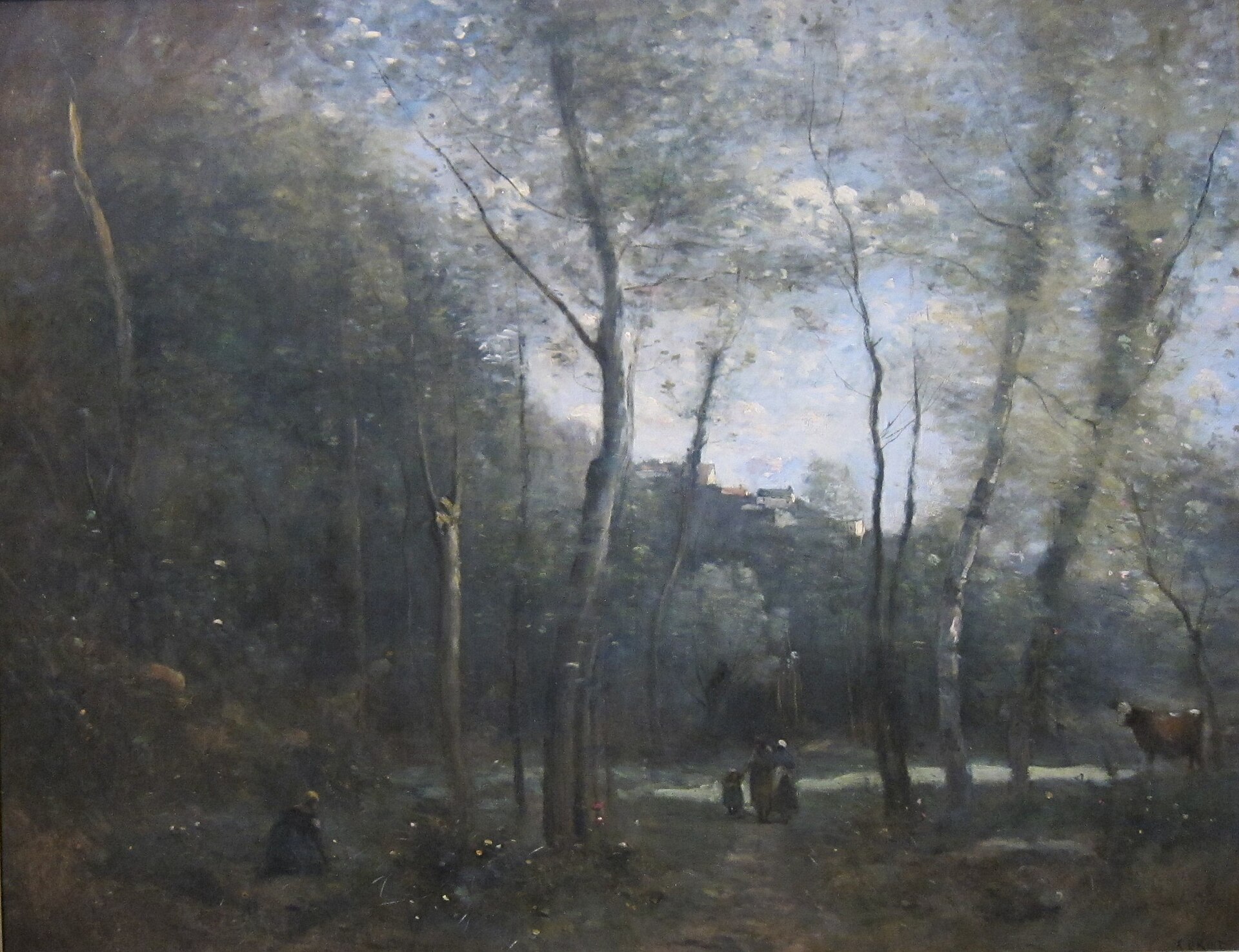 Souvenir of a Meadow at Brunoy. Jean-Baptiste Camille Corot, between circa 1855 and circa 1865. Wikimedia Commons. Public domain.