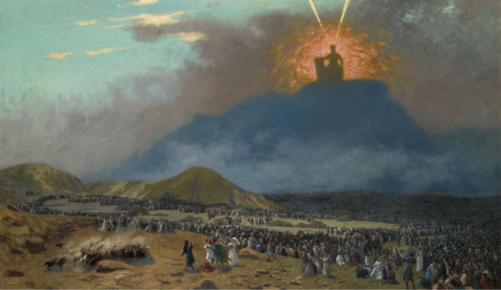 Moses on Mount Sinai. Jean-Léon Gérôme, 1895-1900. Wikimedia Commons. Public domain.
