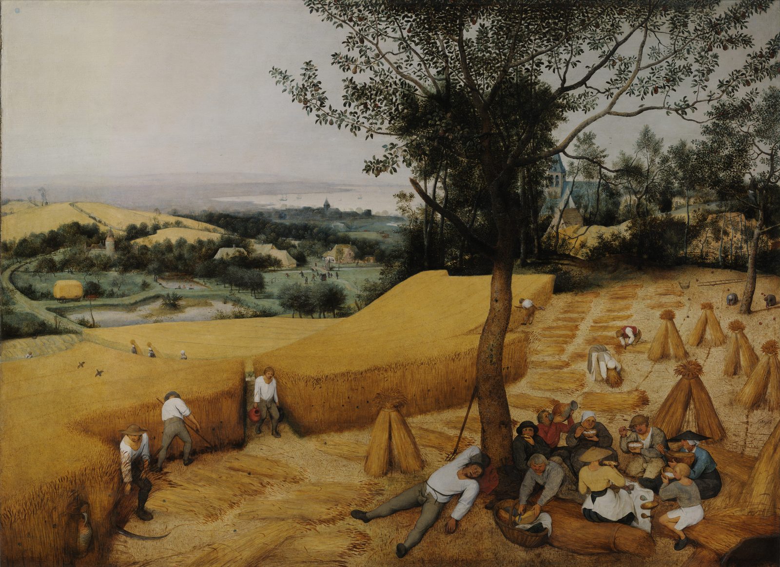 The Harvesters. Pieter Brueghel the Elder, 1565. Wikimedia Commons. Public domain.
