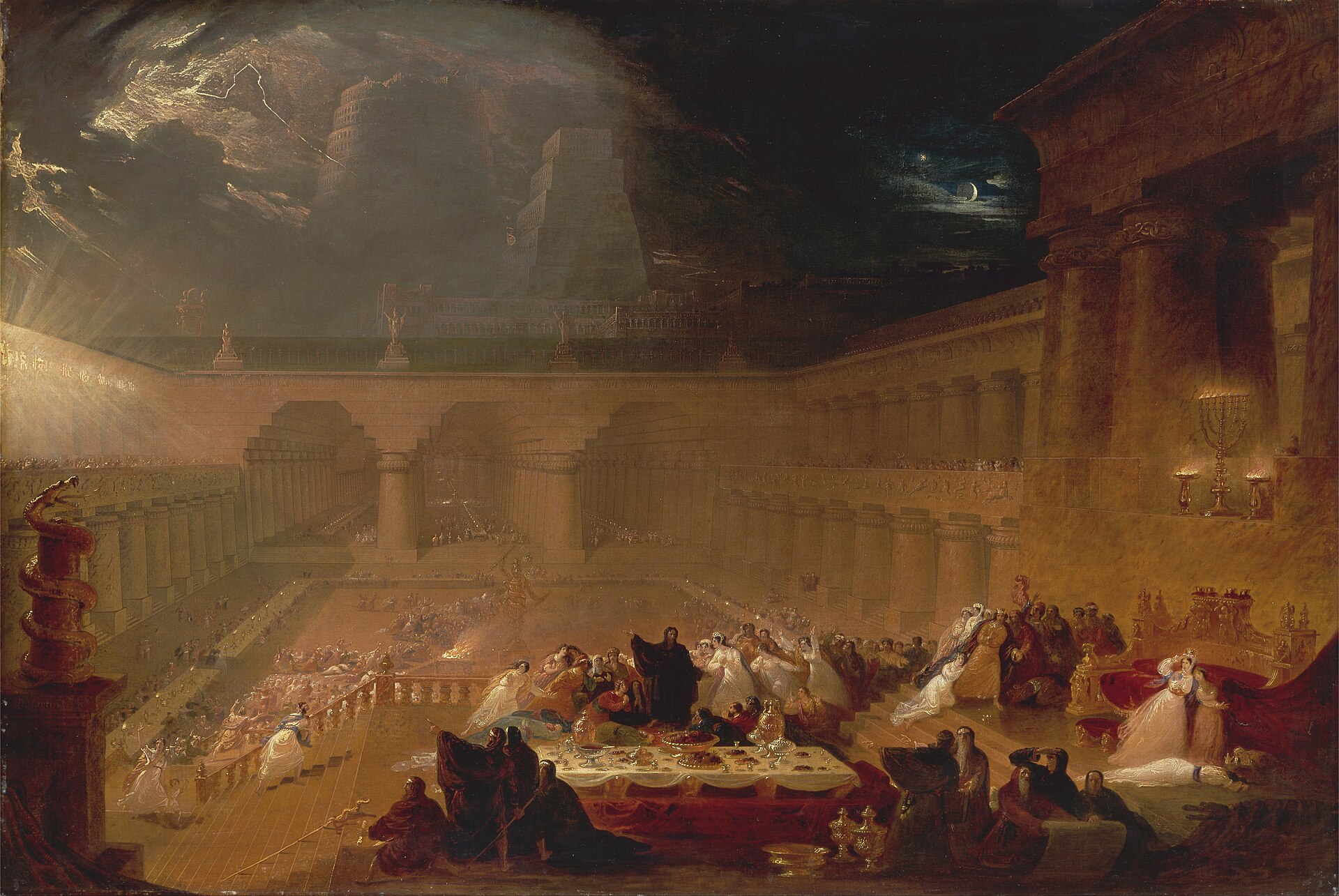 Belshazzar's Feast. John Martin, 1820. Wikimedia Commons. Public domain.