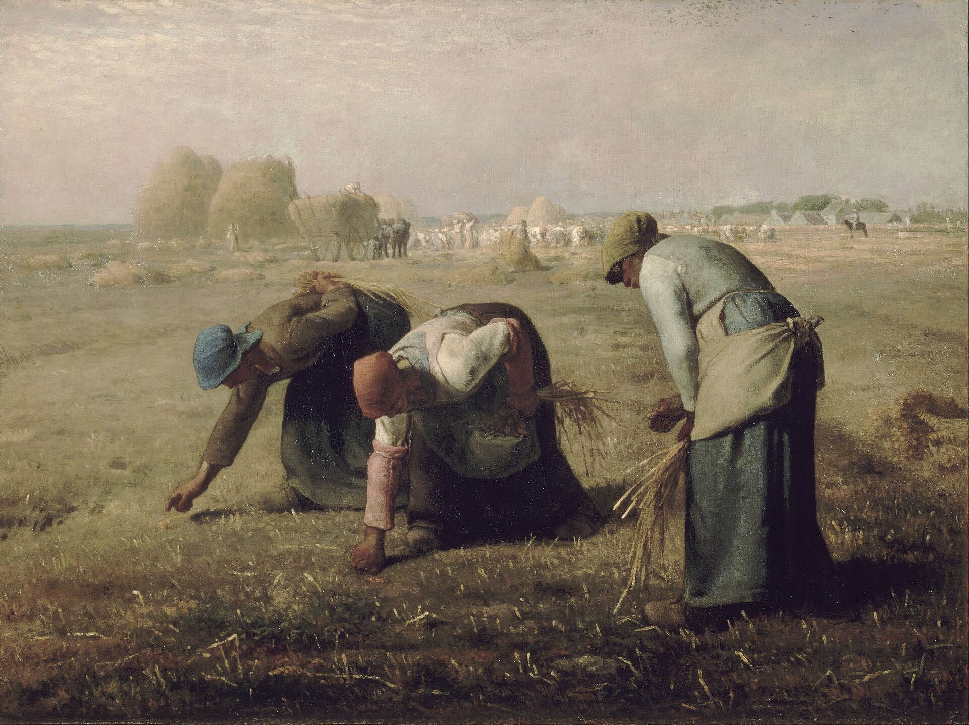 Des Glaneuses. Jean-François Millet, 1857. Wikimedia Commons. Public domain.