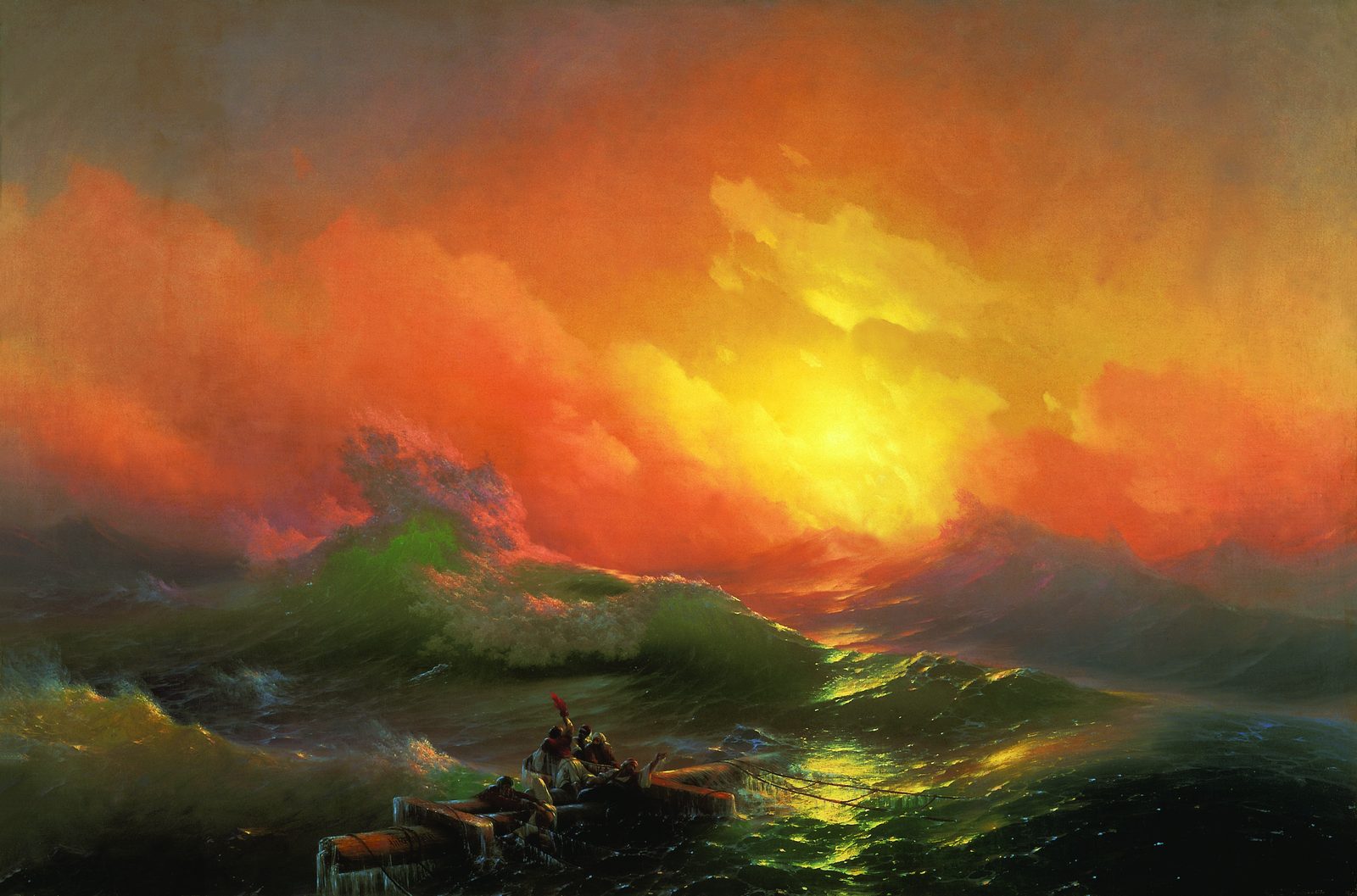 The Ninth Wave. Ivan Aivazovsky, 1850. State Russian Museum, Saint Petersburg. Public domain.